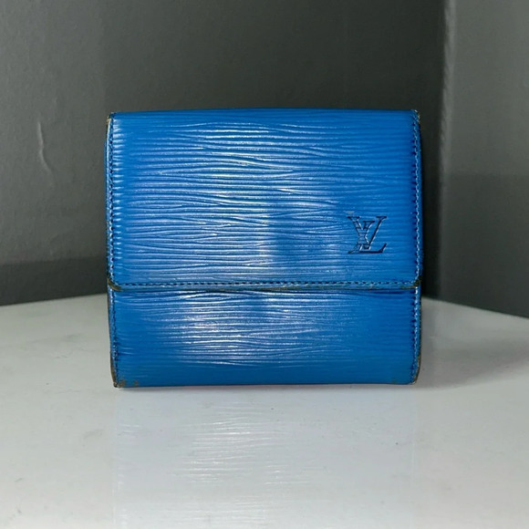 Louis Vuitton Blue Epi Leather Elise Wallet MI1908 - Picture 1 of 15